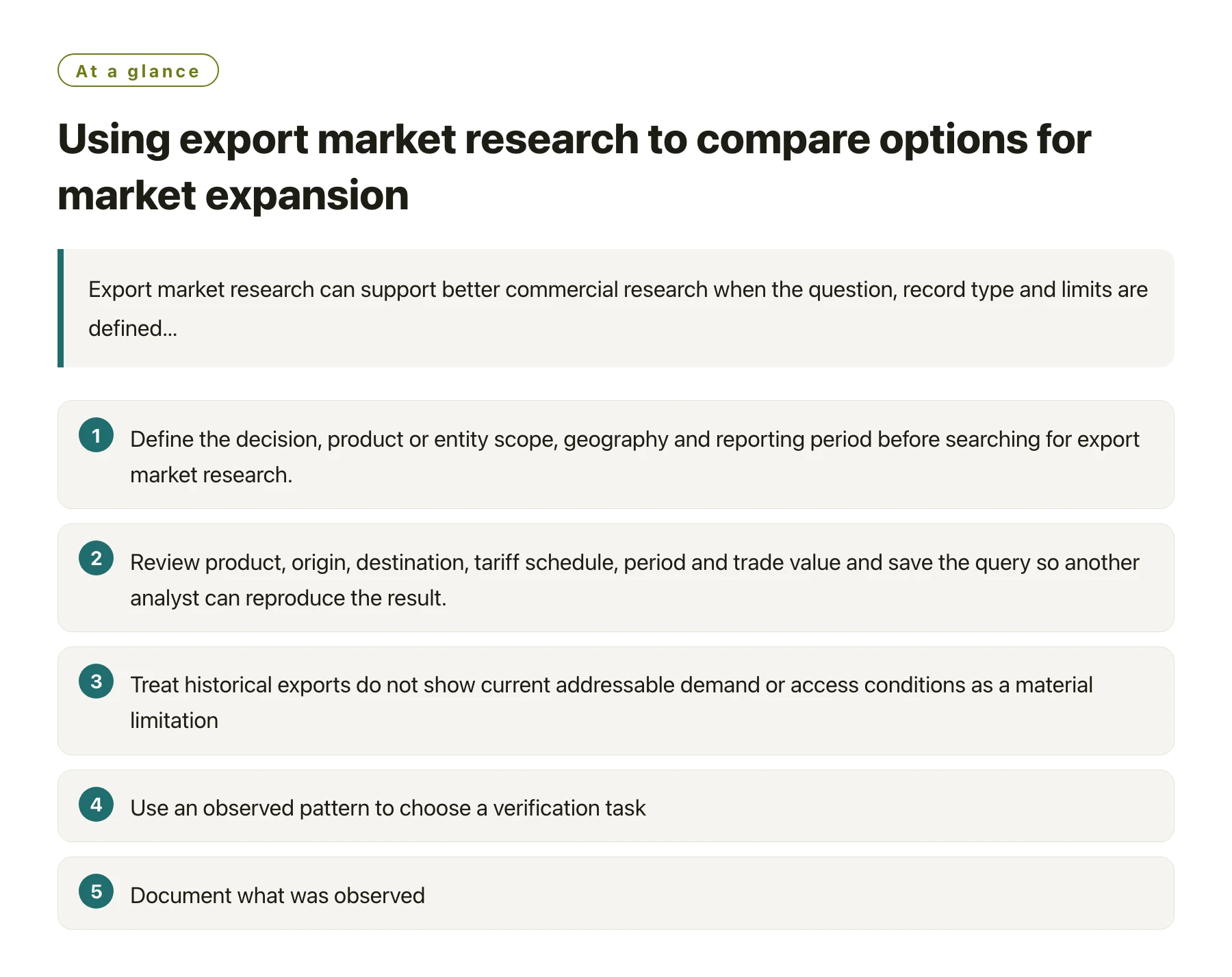 Using export market research to compare options for market expansion——全文要点速览